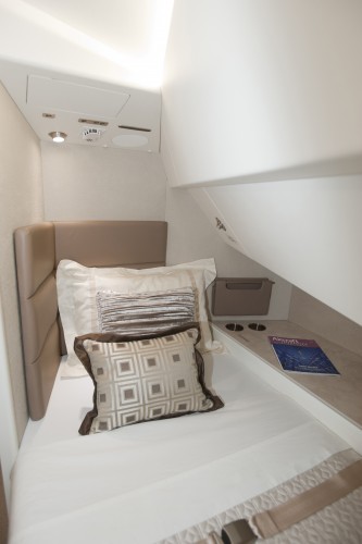 Private berth in the Aeroloft, located above the 747-8I's main cabin. Image from Boeing.