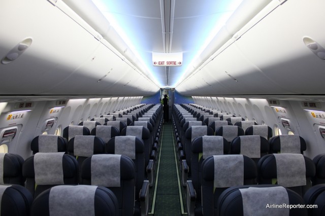 The new Boeing Sky Interior is pretty slick, especially for a flight which will take about 20 hours.