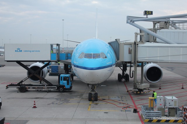 My KLM Airbus A330 (PH-AOL) at Amsterdam after my flight.