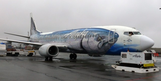 That is Chris Sloan in the cockpit of the Salmon-30-Salmon at  Deadhorse / Prudhoe Bay Airport. Image: Chris Sloan / Airchive.com