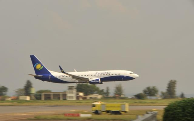 Our flight buzzed the airport before coming in for a landing. That is one nice fly-by. Photo from RwandAir.