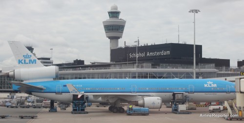 A KLM MD-11 at Amsterdam Airport Schiphol