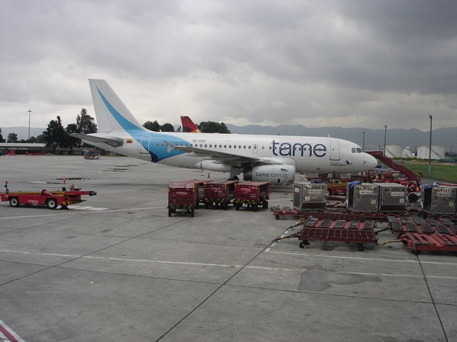 Tame Airlines Airbus A319. Image Sylvain2803 / Wikipedia / CC.