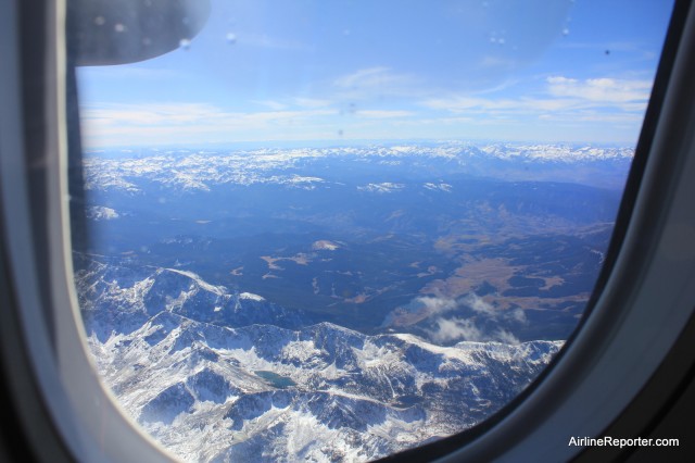 The views flying from Denver to Aspen were prettying amazing. Flying low in the Q400 sure helped.