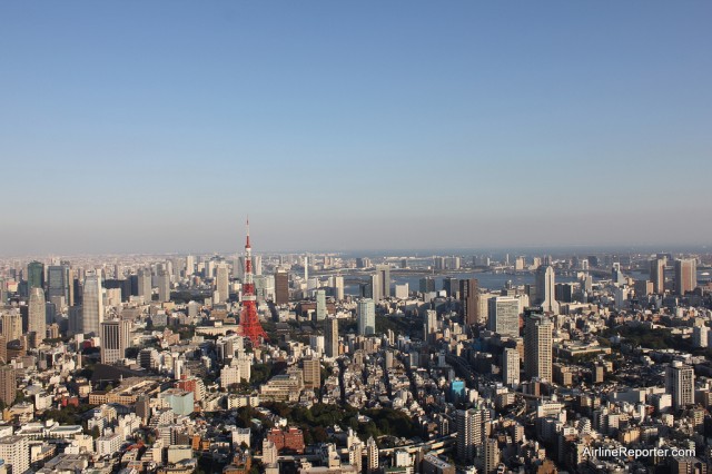 Tokyo is a HUGE city. From every angle, the city just kept going and going. This is the view of the Tokyo Tower.