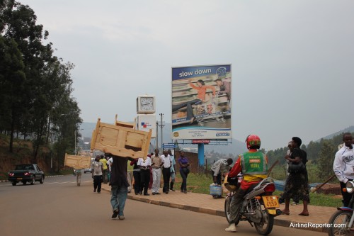 Motor bike taxis are all over the place and very cheap. You are taking a risk. You can also walk, many citizens do.