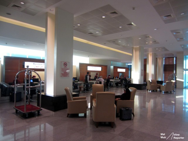 Private Check In Desks in the Qatar Airways Premium Terminal - Photo: Mal Muir - airlinereporter.com