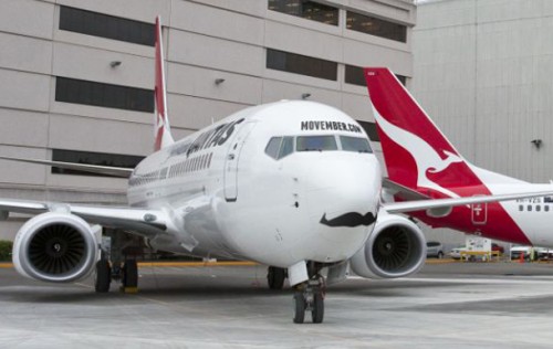 That is one styl'n Boeing 737-800 with a mustache.