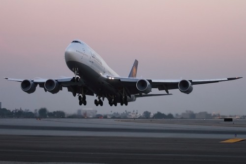 Lufthansa is now flying the Boeing 747-8I to LAX from Frankfurt. Photo by Brandon Farris / AirlineReporter.com.