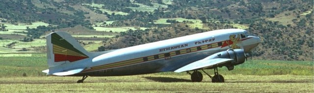 Eithopian DC3 taken in 1973. Photo by Christian Hanuise via Wikipedia
