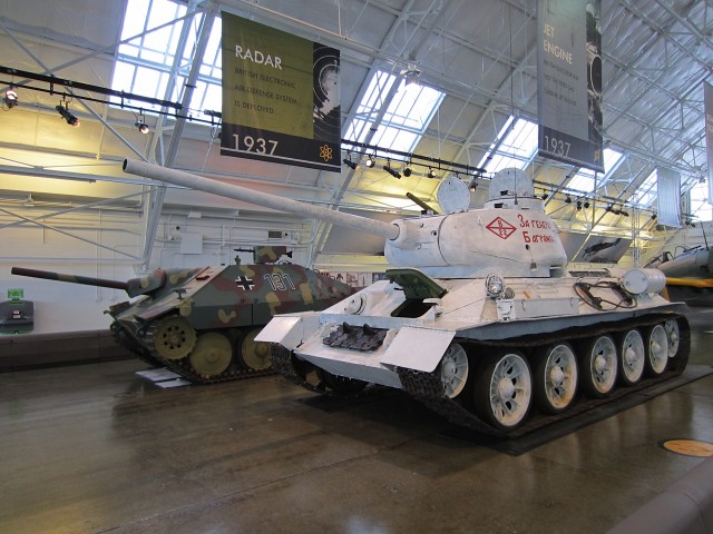 The WWII tanks at the museum--yes they can still fire and they have armor that's a good 3 inches thick