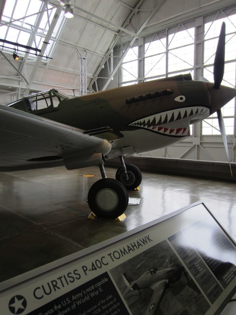 Curtiss P-40C Tomahawk: it really was painted with a shark face back during WWII