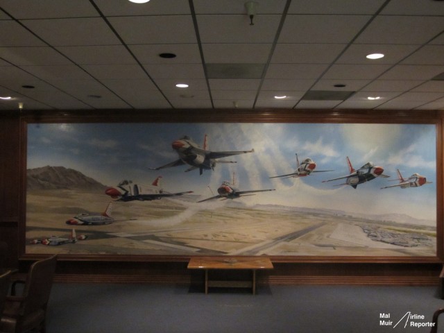 This mural dominates the VIP Room Wall - Photo: Mal Muir - airlinereporter.com