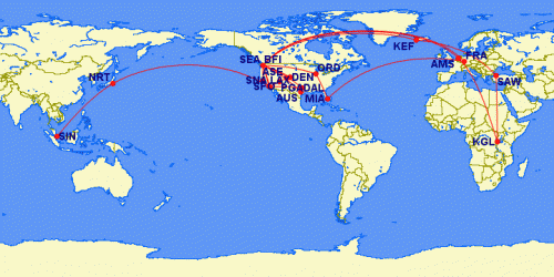 I was able to fly over 81,000 miles for the blog in 2011. Hoping to break the 100k mark for 2012.