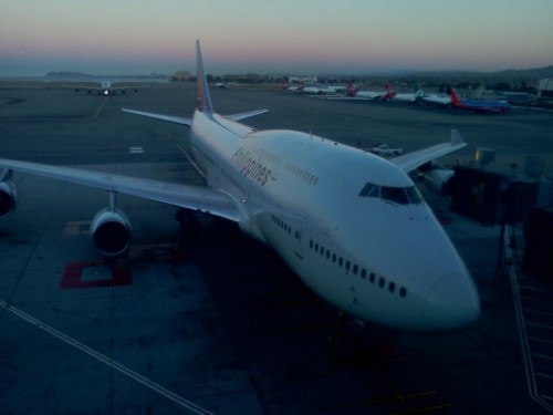 A Philippine Airlines Boeing 747-400.