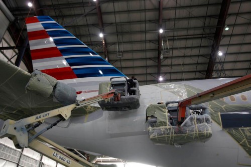 The tail seems to be many folks least favorite part of the livery. Not quite sure why. Image from American.