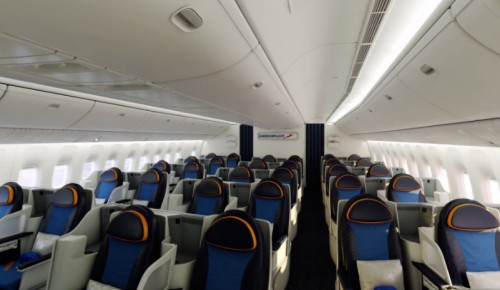 What Aeroflot's Business Class in the Boeing 777-300ER is set to look like. Image from Aeroflot.