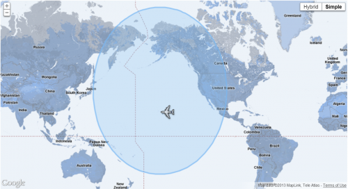 Expected range for the A321NEO from Hawaii.