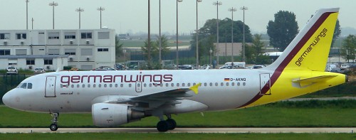 Germanwings previous livery on an Airbus A319. Photo by Jeremy Dwyer-Lindgren.