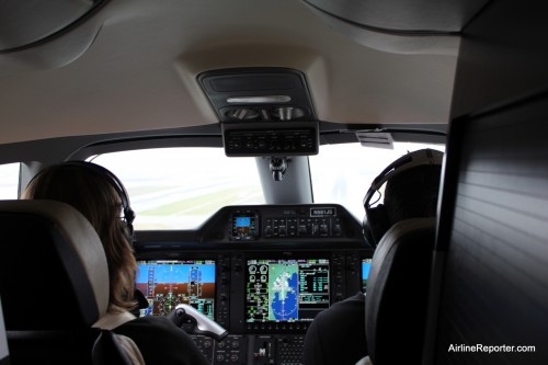 I was pretty upset that this photo did not turn out, but we were on final approach into SFO. Beyond amazing to turn around and watch out the cockpit window was we landed.