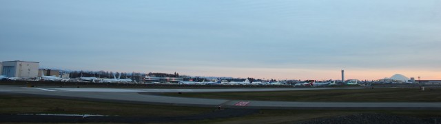 Photo of Paine Field taken just a few days ago. Many Boeing planes might have been delivered in 2012, but there are still many parked at KPAE. 