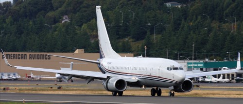 Boeing 737 BBJ. Photo by Jeremy Dwyer-Lindgren.