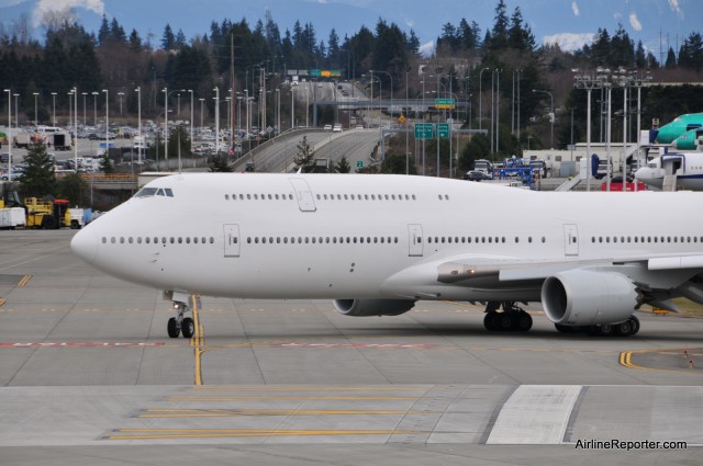 You have to love the extended upper deck of the 747-8 Intercontinental. 