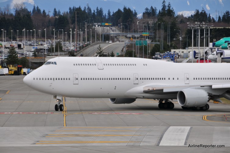 You have to love the extended upper deck of the 747-8 Intercontinental.