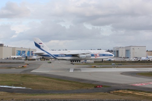 AN-124 landing at Paine Field last Saturday.