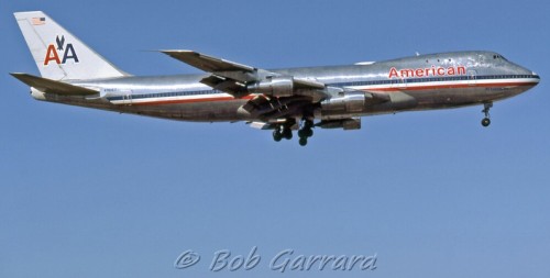 American Airlines Boeing 747 taken in 1977 by Bob Garrard.