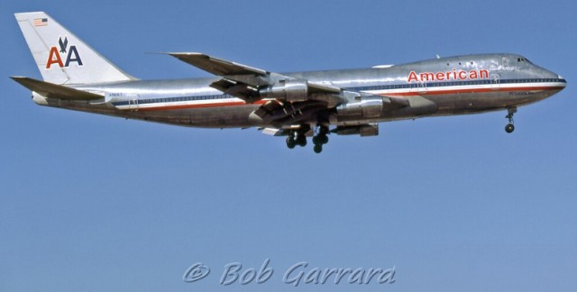 American Airlines Boeing 747 taken in 1977 by Bob Garrard. 