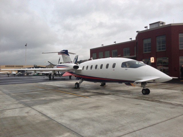 A Piaggio P 180 Avanti II at Boeing Field (BFI). Image by Colin Cook / Air