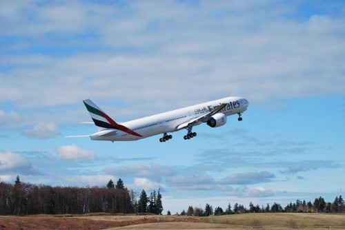 On February 20th, Emirates Airline took delivery of their 85th Boeing 777-300ER. Photo via Emirates. CLICK FOR LARGER.