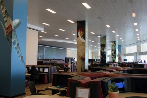 CLICK FOR LARGER: This is Emirates Control Center in Dubai. The nerve center for Emirate's daily operations.