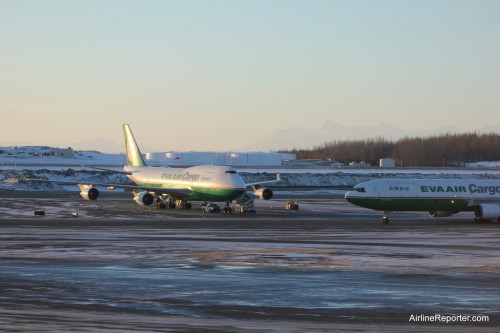 Eva Cargo Boeing 747-400F and MD-11F.