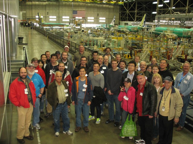 One of the AGF13 groups inside the Renton 737 Factory. Photo by Boeing. 