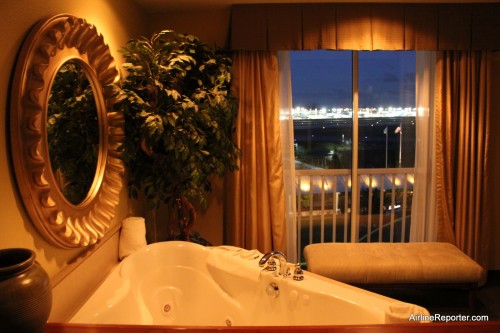 Yea. This is living. Nice big tub overlooking Paine Field?