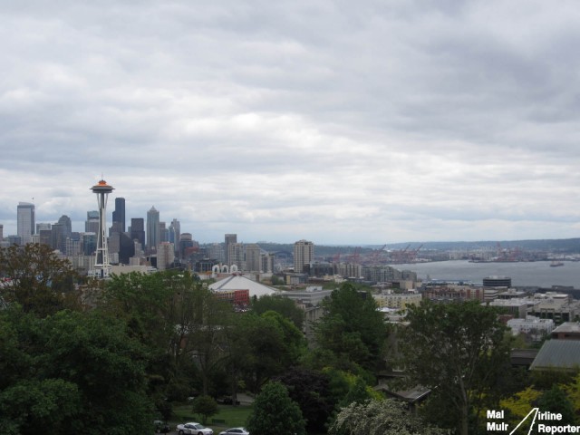 Downtown Seattle Skyline  Photo by Malcolm Muir / AirlineReporter.com. 