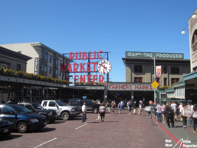 Pikes Place Market in Downtown Seattle is one of the most iconic places to visit  Photo by Malcolm Muir / AirlineReporter.com. 