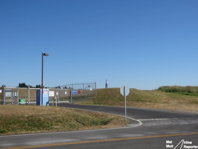 The Location of the "windsock" at Paine Field.  Not much here but you will be close to the action Photo by Malcolm Muir / AirlineReporter.com. 