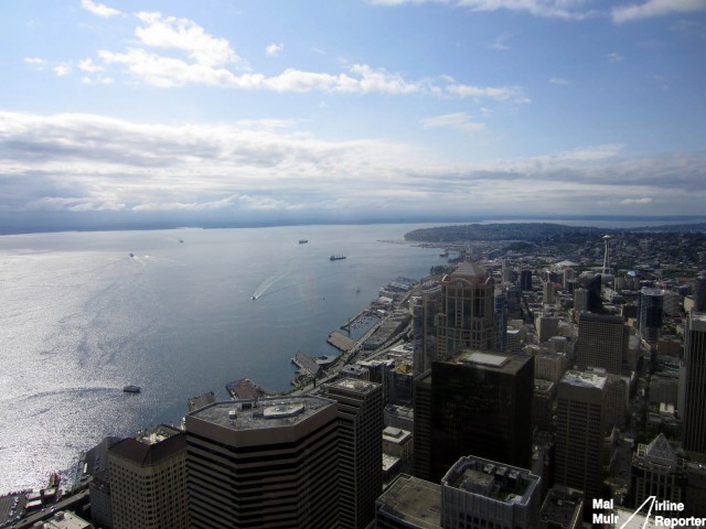View of Seattle from the Columbia Center Tower Photo by Malcolm Muir / AirlineReporter.com. 