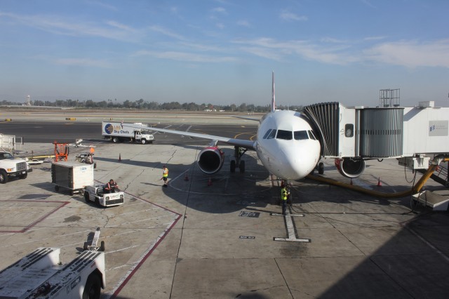 Virgin American Airbus A320 at LAX. Image by David Parker Brown / AirlineReporter.com. 