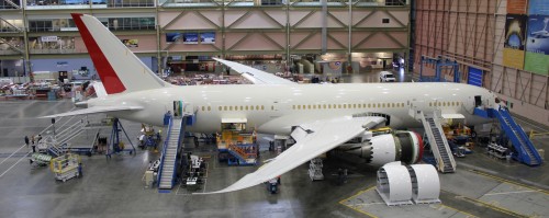 ZA236 inside the Boeing factory on 9/25/11. Photo by AirlineReporter.com