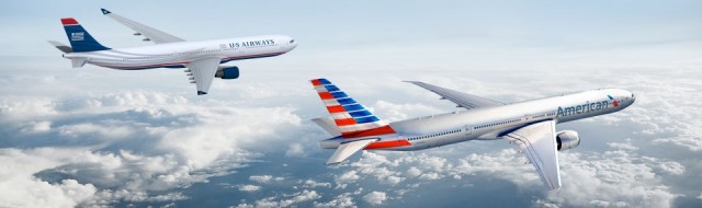 US Airways Airbus A330 and American Airlines Boeing 777. Image from American. 