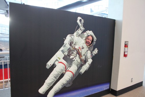 We all got to check out the new space exhibits, including the Space Shuttle trainer at the Museum of Flight. Image by AirlineReporter.com.