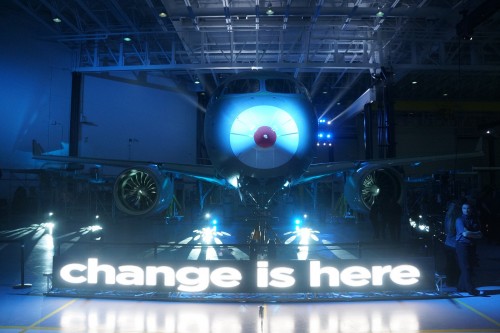 Change is there. The CSeries was unveiled this week. Photo by Chris Sloan / Airchive.com.