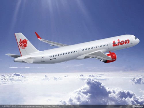 Image: Lion Air Airbus A321neo from Airbus. PRESS RELEASE: Indonesia"s Lion Air has placed a firm order with Airbus for 234 A320 Family aircraft, comprising 109 A320neo, 65 A321neo and 60 A320ceo. The deal sees the carrier become a new customer for Airbus. The order was finalised today at a special ceremony at the Elyse Palace in Paris in the presence of President François Hollande of France, who witnessed the signing of documents by Rusdi Kirana, Co-Founder and CEO of Lion Air Group and Fabrice Brgier, President & CEO, Airbus. In a single class layout the A320 can seat up to 180 passengers, while the A321 can carry up to 236 with the latest cabin configuration options. Lion Air Group will use the aircraft to meet growth requirements on its expanding domestic and regional route network. The carrier will announce engine selections for the aircraft in the near future. ”The fuel-efficient A320 Family will enable Lion Air to achieve the lowest possible operating costs and continue to offer the most competitive fares in the Asian region," said Rusdi Kirana, Co-Founder and CEO of Lion Air Group. "This landmark order will ensure that the Lion Air Group will continue its expansion with one of the most modern and advanced fleets in the world." "This announcement marks our first order from Lion Air - one of Asia"s fastest-growing and most successful low cost carriers," said Fabrice Brgier, President & CEO, Airbus. ”The news underscores the market-leading position of the A320 Family, which continues to attract new customers for both the current and new engine options. We very much look forward to welcoming Lion Air as a major new operator of Airbus aircraft."