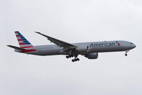 My American Airlines Boeing 777-300ER landing at JFK by Eric.