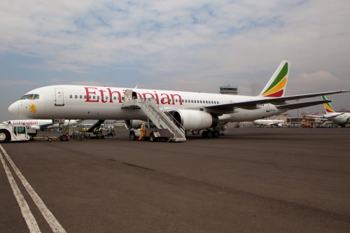 Ethiopian Airlines Boeing 757-200 at Addis' Bole International Airport