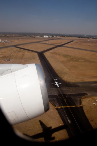 Departure out of Johannesburg